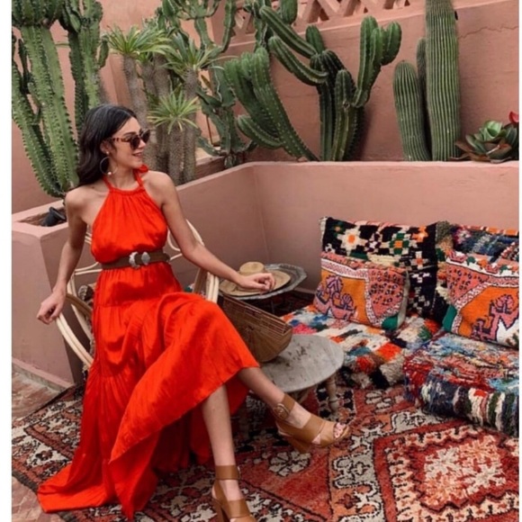 Zara red halter top red dress SaSh is MISSING - Picture 3 of 5